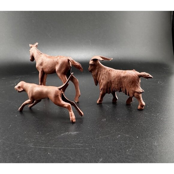 Allstate Marx Happi Time Farm Playset 1959 Auburn Red Horse Goat Dog Tim Mee PPC - Picture 8 of 16